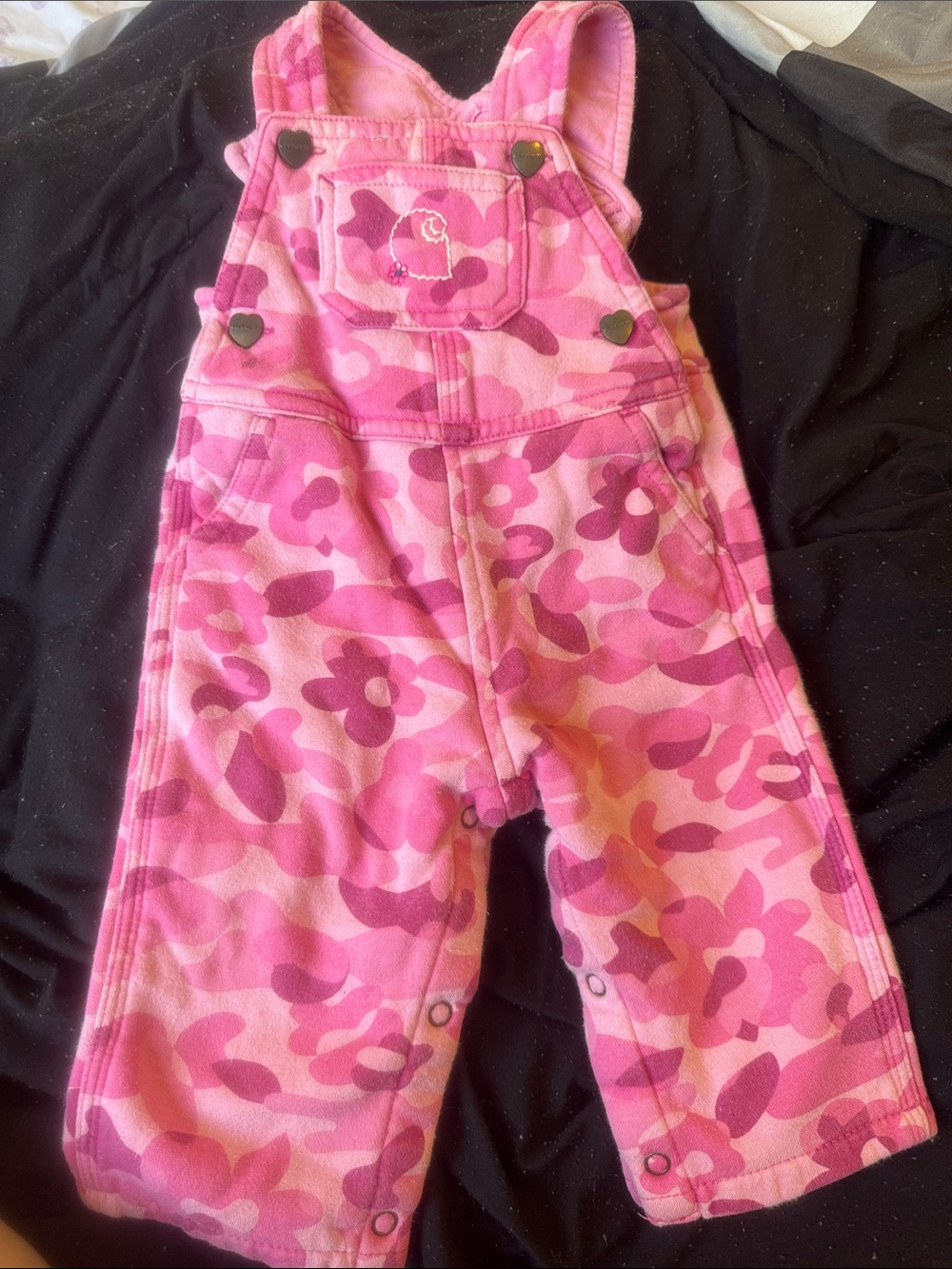 Carhartt Pink Floral Camo Overalls for Kids